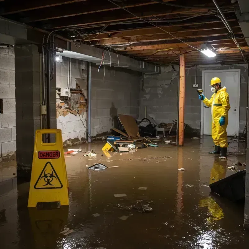 Flooded Basement Electrical Hazard in Fort Mitchell, KY Property